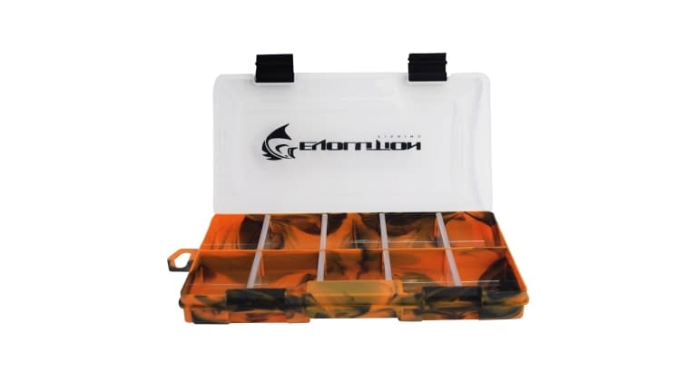 Evolution Drift Series Colored Tackle Trays - 35016_Orange_Evolution_Drift_Tackle_Tray_Open